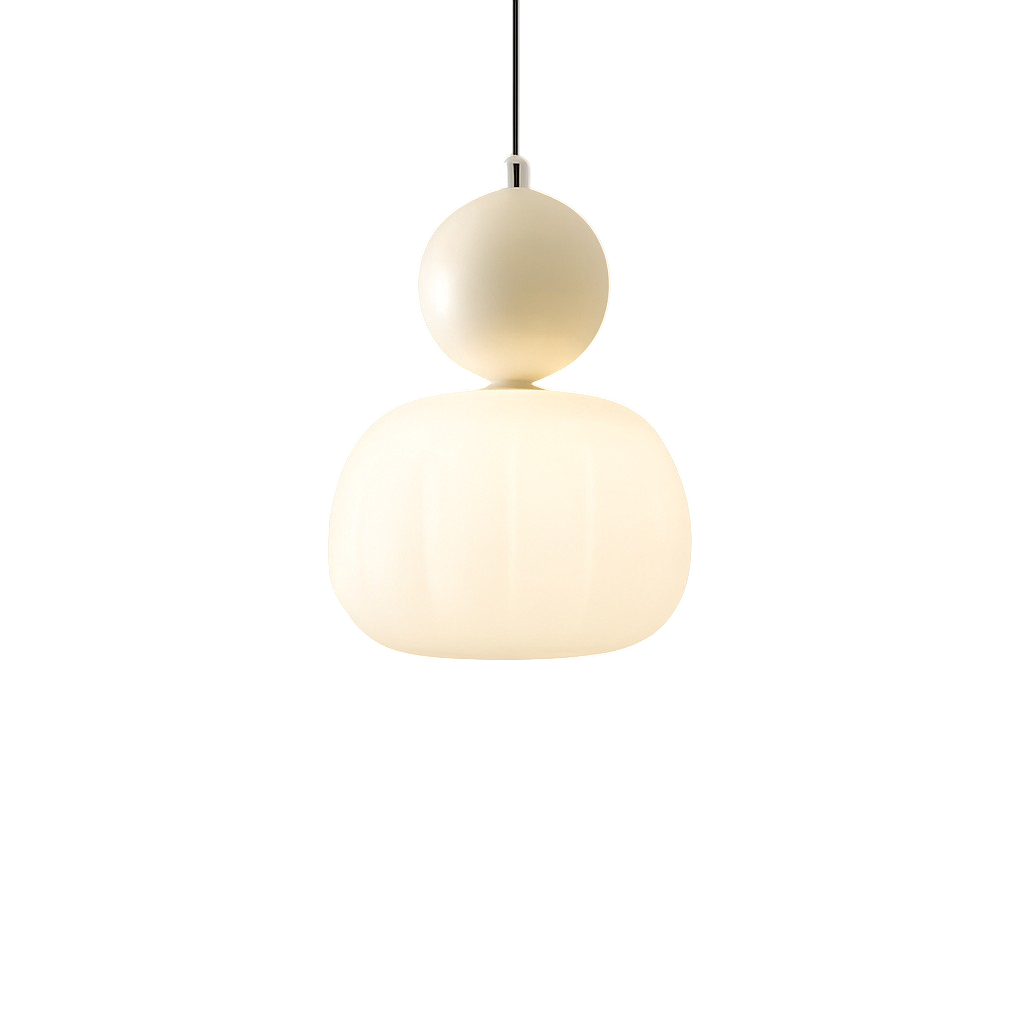 Art Deco Pendant Light Translucent White Colored Spherical Geometric Decorative Modern - Image 9