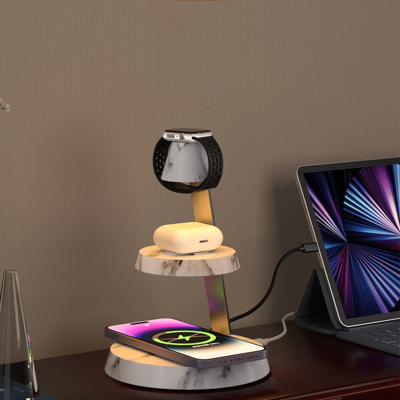 5-in-1 Wireless Charging Hub for Multiple Devices – Fast Desk Charging Station for Home, Office and Nightstand Use