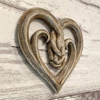 Heart-Shaped Wooden Wall Art for Living Room & Bedroom – Rustic Decorative Wall Hanging – Warm Home Decor Accent
