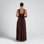 Strapless Asymmetrical Long Dress with High Slit for Women – Elegant Evening Dress for Parties, Events and Special Occasions