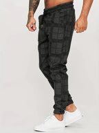 Men’s Checked Jogging Pants for Casual Wear – Comfortable Lounge Pants for Home, Travel and Everyday Style
