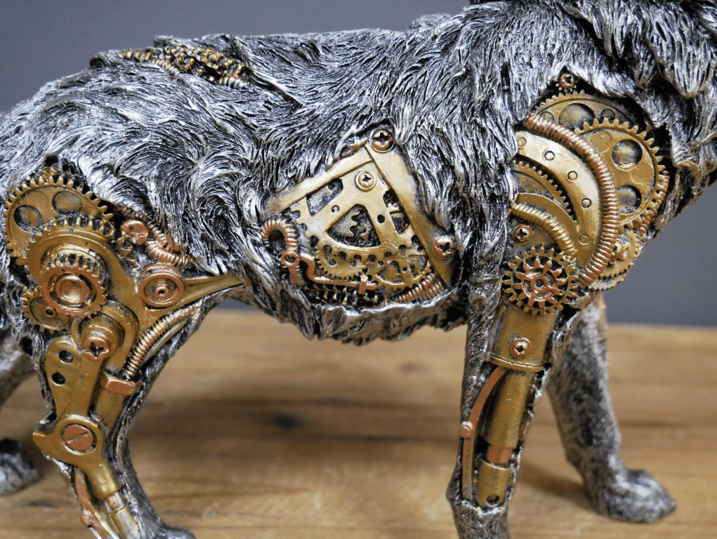 Mechanical Punk Animal Sculptures for Home Decor – Steampunk-Style Figurines for Shelves, Office and Modern Interiors