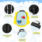Kids' 2-Piece Helicopter Hard Shell Luggage Set with 360° Wheels – Suitcase and Backpack