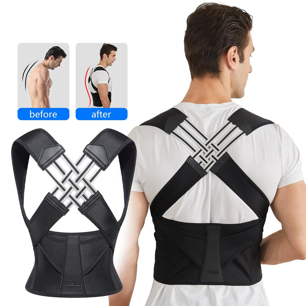 Back Brace Posture Corrector Lumbar Support Breathable Adjustable Velcro Closure Shoulder - Image 5