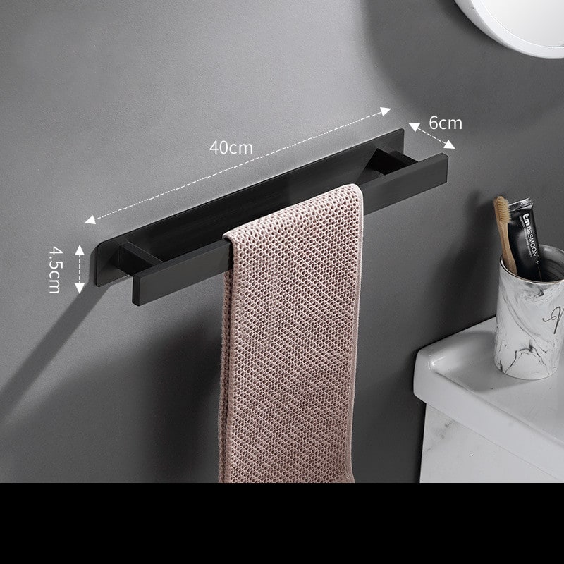 Bathroom Towel Bar with Stainless Steel Wall Mounted Adhesive Installation 18 Inch - Image 2