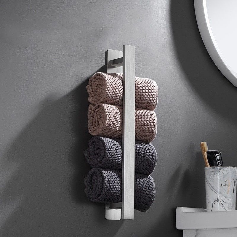 Bathroom Towel Bar with Stainless Steel Wall Mounted Adhesive Installation 18 Inch - Image 3