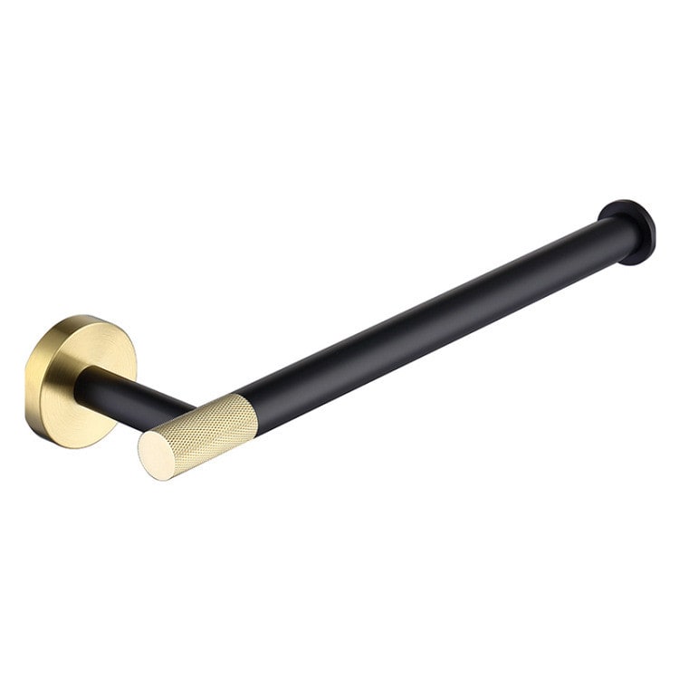 Bathroom Towel Rack and Bar Wall Mounted Holder with Stainless Steel and Brushed Gold Accents - Image 5