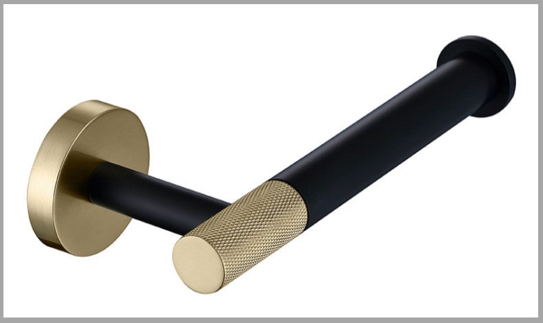 Bathroom Towel Rack and Bar Wall Mounted Holder with Stainless Steel and Brushed Gold Accents - Image 7