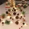 Battery Operated LED Christmas Garland Lights with Warm White Micro Bulbs and Pine Cones - Image 5