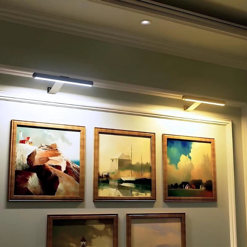 Battery Operated Picture Light Cordless Rechargeable LED Adjustable Wall Mount Art - Image 11