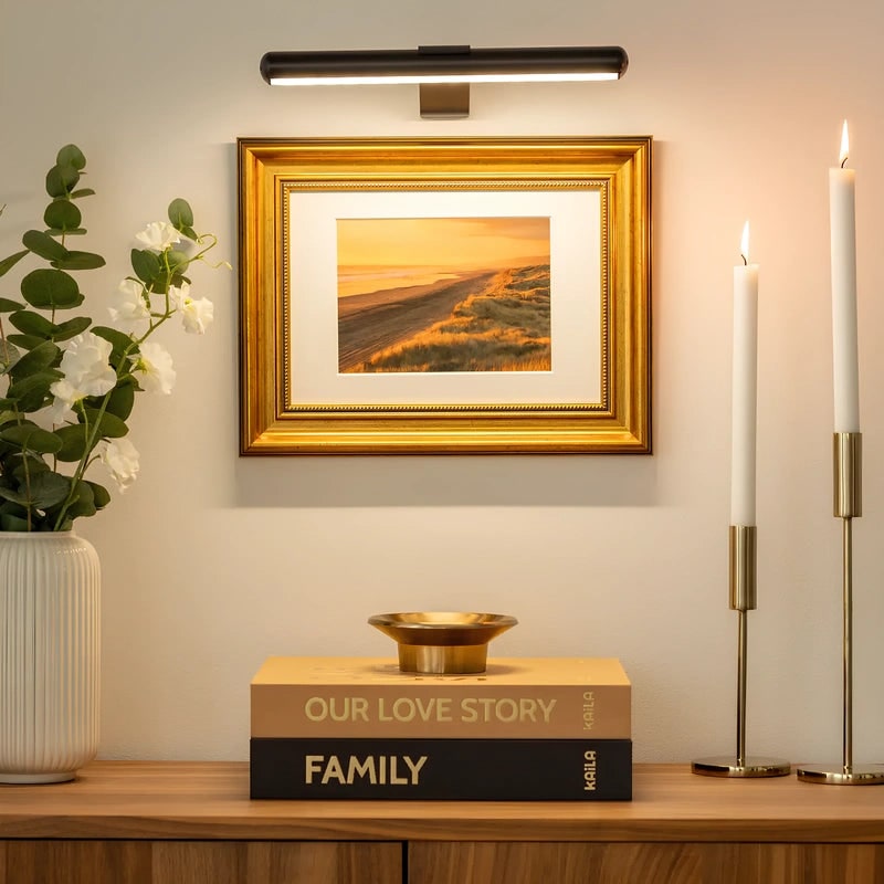 Battery Operated Picture Light Cordless Rechargeable LED Adjustable Wall Mount Art - Image 14