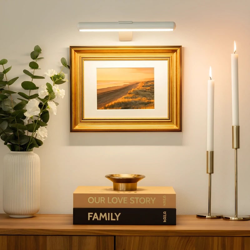 Battery Operated Picture Light Cordless Rechargeable LED Adjustable Wall Mount Art - Image 15