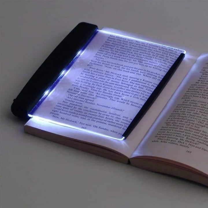 Battery Powered Book Light Portable Flat Panel LED Acrylic Reading - Image 1