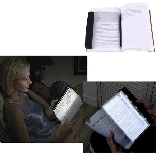 Battery Powered Book Light Portable Flat Panel LED Acrylic Reading - Image 2