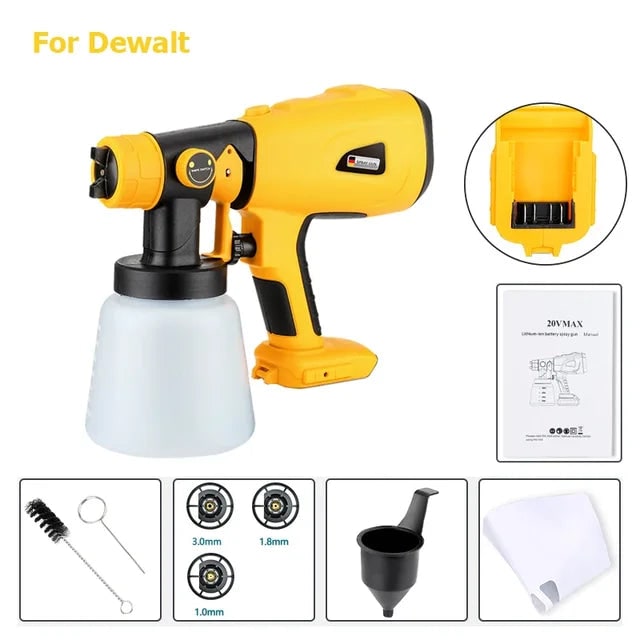 Battery Powered Lightweight Handheld Cordless Paint Sprayer Wireless Adjustable Nozzle - Image 11
