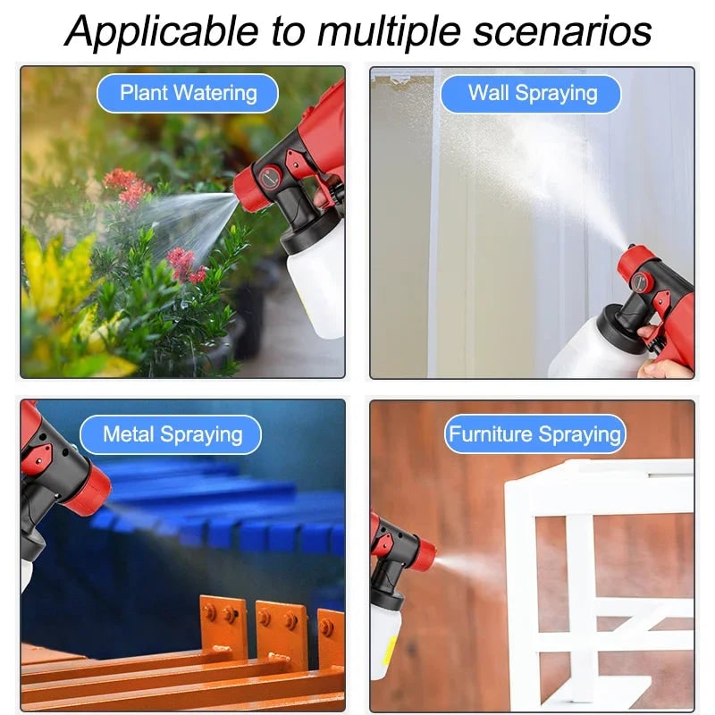 Battery Powered Lightweight Handheld Cordless Paint Sprayer Wireless Adjustable Nozzle - Image 6