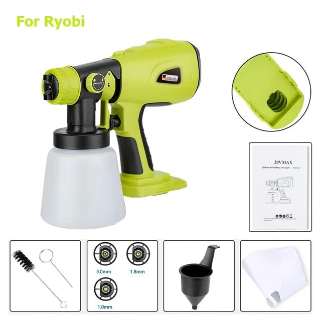 Battery Powered Lightweight Handheld Cordless Paint Sprayer Wireless Adjustable Nozzle - Image 7
