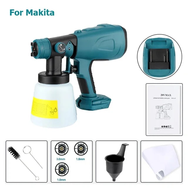 Battery Powered Lightweight Handheld Cordless Paint Sprayer Wireless Adjustable Nozzle - Image 8