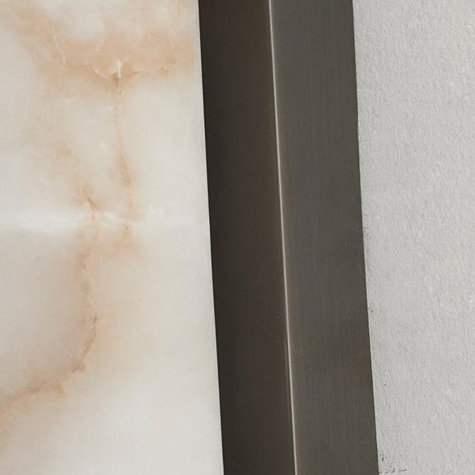 Battery Powered Wall Sconce Lighting with Marbled Cylinder Shade Candle - Image 14