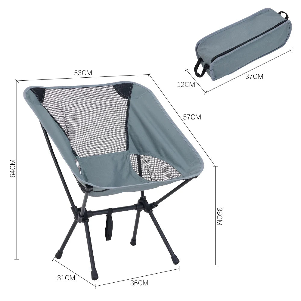 Beach Chair Collapsible Outdoor Chair Lightweight Portable Backrest - Image 10