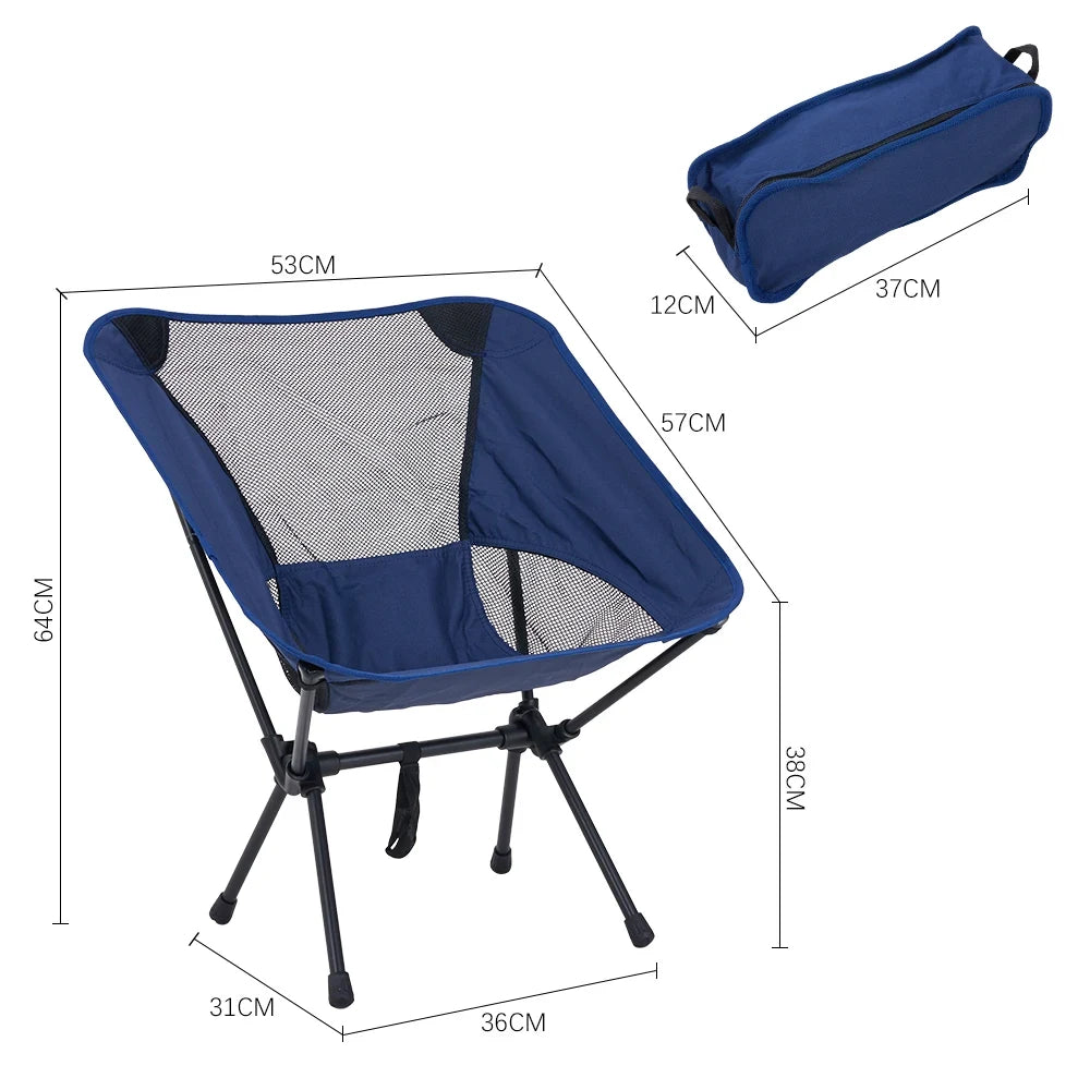 Beach Chair Collapsible Outdoor Chair Lightweight Portable Backrest - Image 11