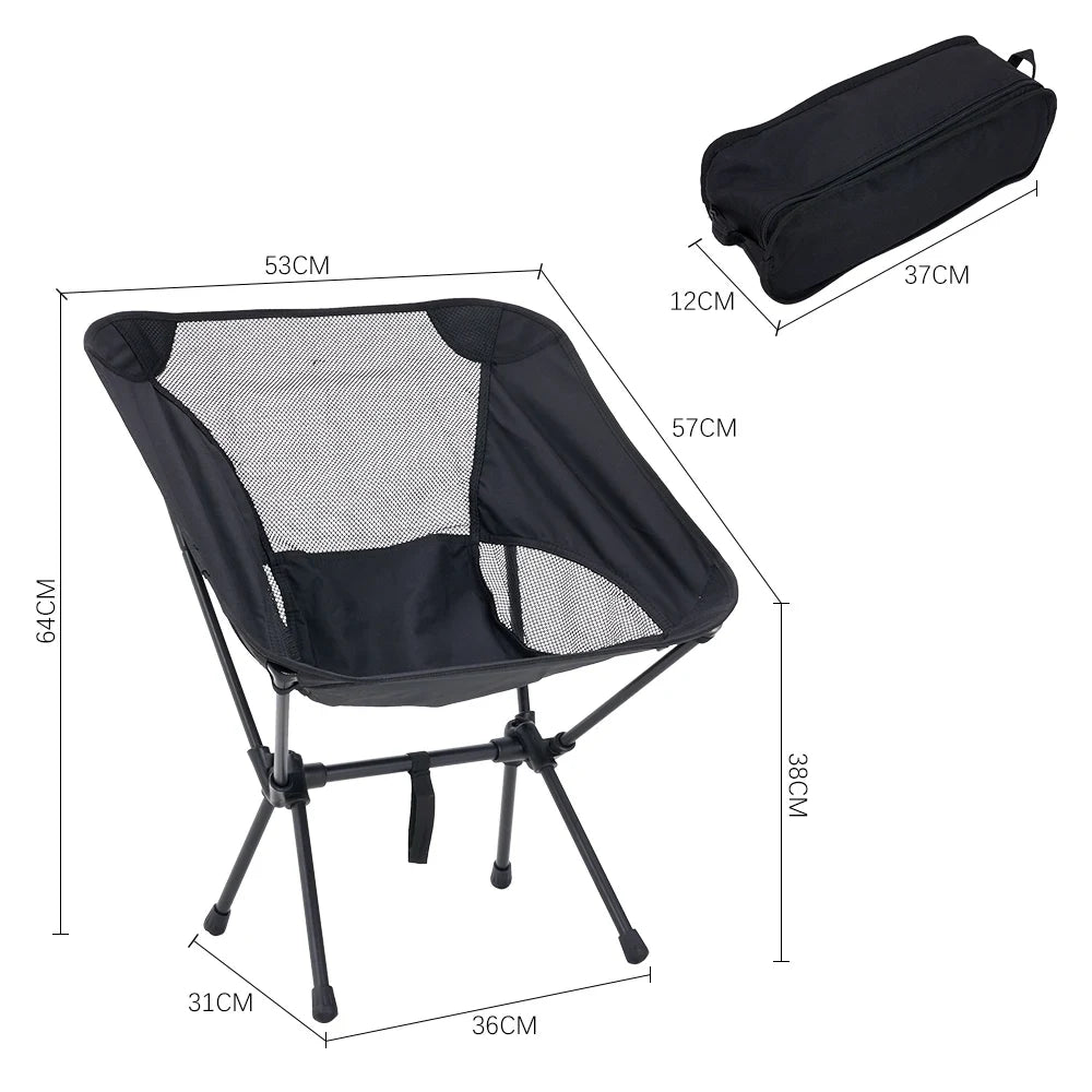 Beach Chair Collapsible Outdoor Chair Lightweight Portable Backrest - Image 12