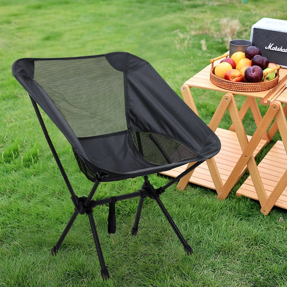 Beach Chair Collapsible Outdoor Chair Lightweight Portable Backrest - Image 3