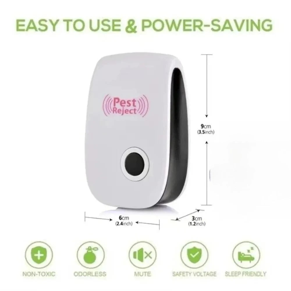 Bed Bug Pest Control Ultrasonic Repeller Plug-In Device with LED Indicator - Image 6