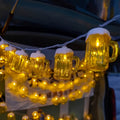 Beer Mug String Lights Battery Operated LED for Parties and Outdoor Décor - Image 1