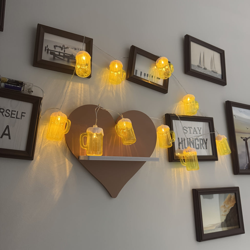 Beer Mug String Lights Battery Operated LED for Parties and Outdoor Décor - Image 11