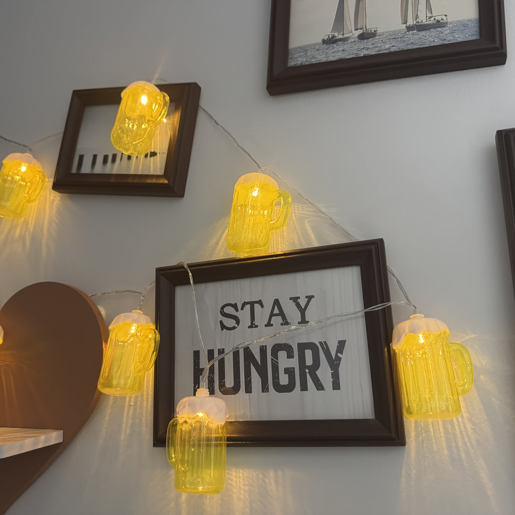 Beer Mug String Lights Battery Operated LED for Parties and Outdoor Décor - Image 9
