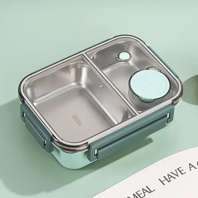 Bento Lunch Box with Stainless Steel Compartments and Leak-Proof Seal - Image 13