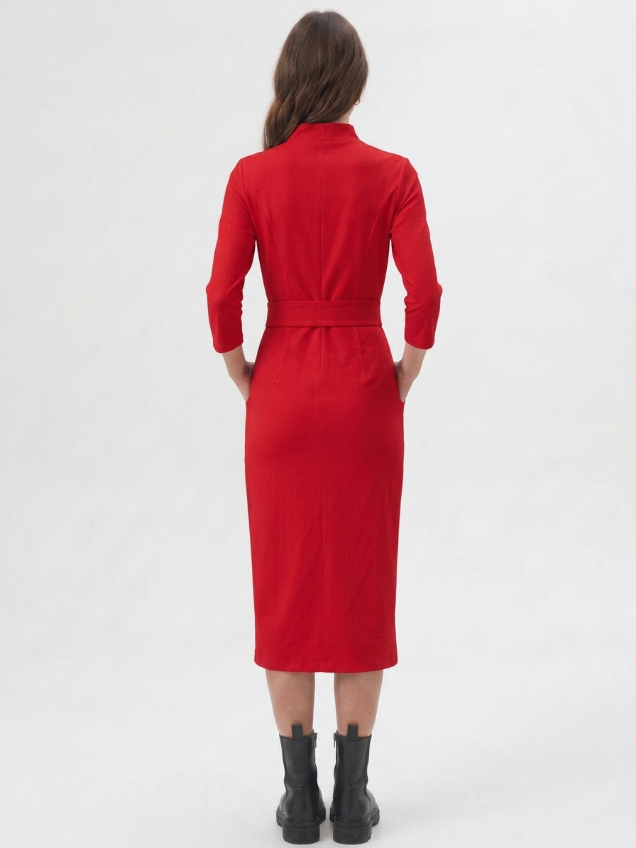 Tailored Liora Dress - flattering wrap-style neckline
