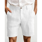 Men’s Linen-Style Summer Shorts for Casual Wear – Lightweight Holiday Shorts for Travel and Everyday Outfits