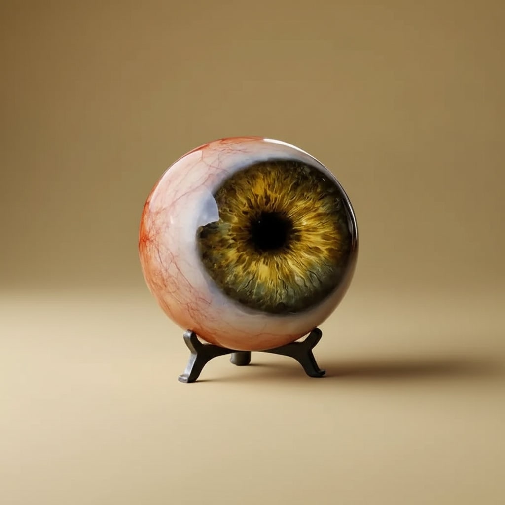 Blow Up Halloween Decorations Giant Spider Large Eyeball with Display Stand Web - Image 1