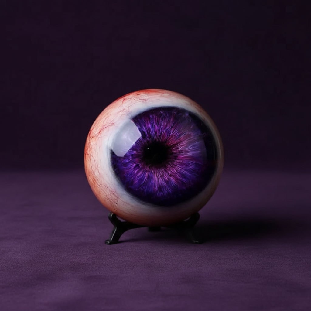Blow Up Halloween Decorations Giant Spider Large Eyeball with Display Stand Web - Image 2