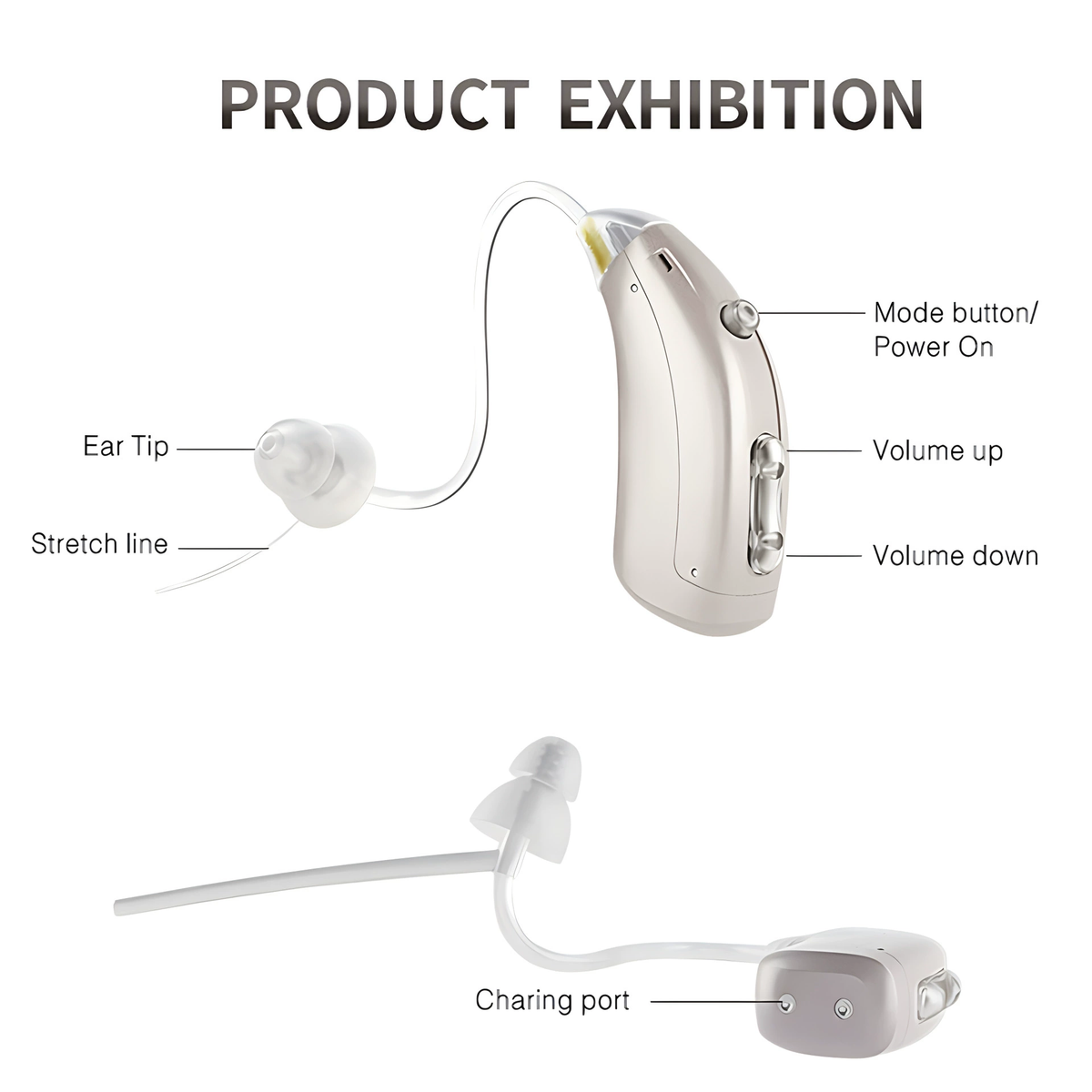 Bluetooth Hearing Aids with Noise Reduction Rechargeable Battery and Behind the Ear Design - Image 12