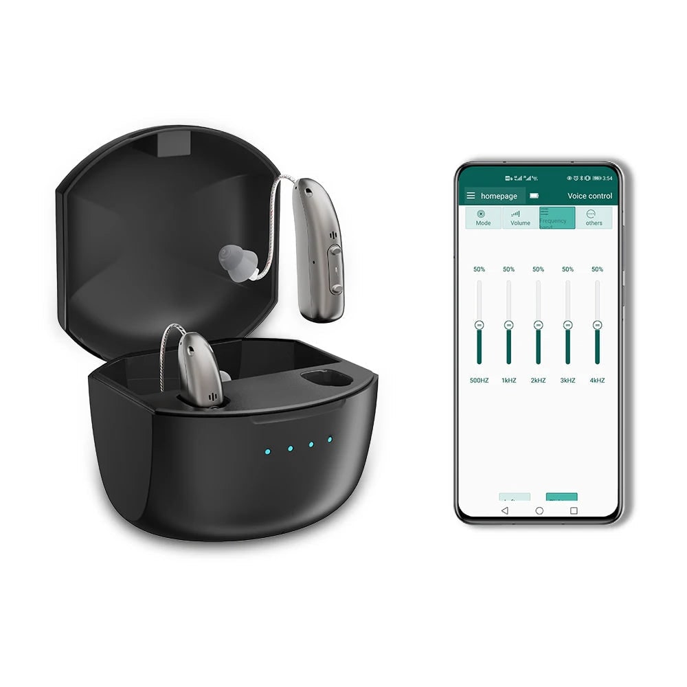 Bluetooth Hearing Aids with Noise Reduction Rechargeable Battery and Behind the Ear Design - Image 3