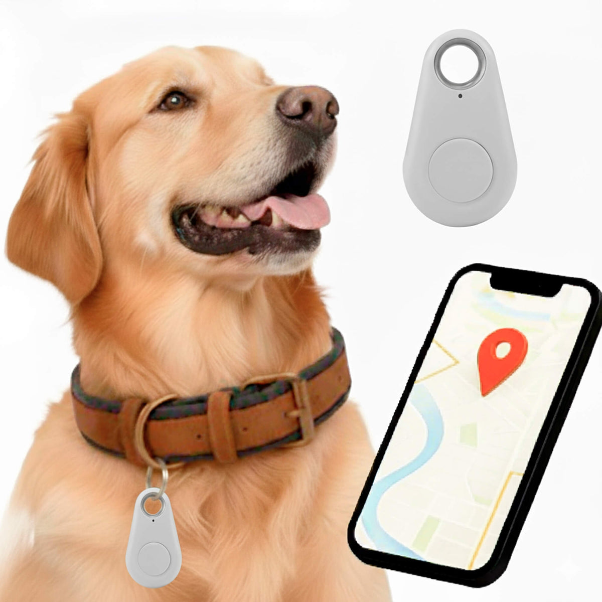Bluetooth Pet Tracker with Keyring Real-Time GPS Location Tracking Tag - Image 13
