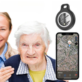 Bluetooth Tracker Tag Waterproof GPS Seniors Portable Silicone Circular Find My Compatible - Image 1