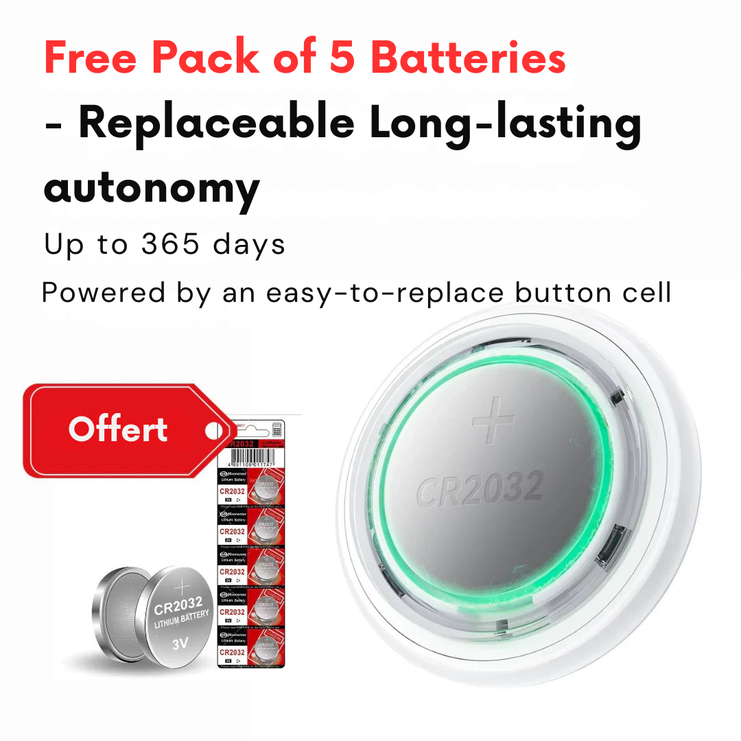 Bluetooth Tracker Tag Waterproof GPS Seniors Portable Silicone Circular Find My Compatible - Image 3