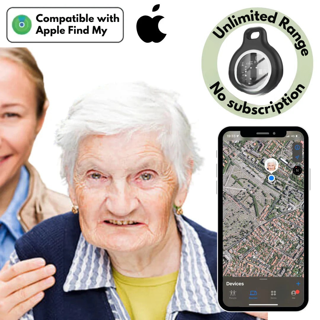 Bluetooth Tracker Tag Waterproof GPS Seniors Portable Silicone Circular Find My Compatible - Image 4