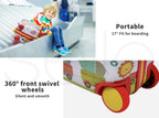 Ride-On Kids Suitcase with 360° Spinner Wheels – Rolling and Riding Travel Luggage for Children and Family Trips