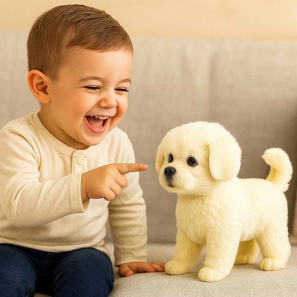 Interactive Plush Maltese Puppy Toy - Realistic Companion Robot