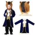 Boys' Halloween Beauty beast mutant Costume with Velvet Jacket Faux Fur Hood for Infant - Image 1