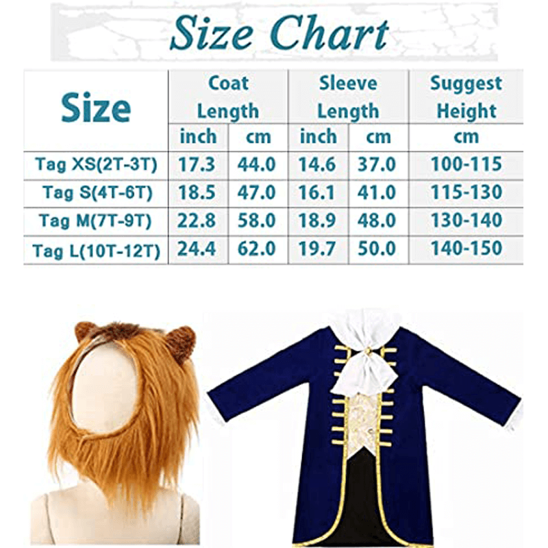 Boys' Halloween Beauty beast mutant Costume with Velvet Jacket Faux Fur Hood for Infant - Image 7
