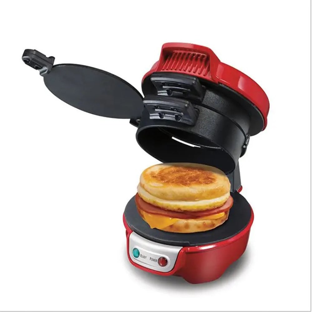 Breakfast Sandwich Maker and Panini Press Machine with Nonstick Plates and Hinged Design - Image 13