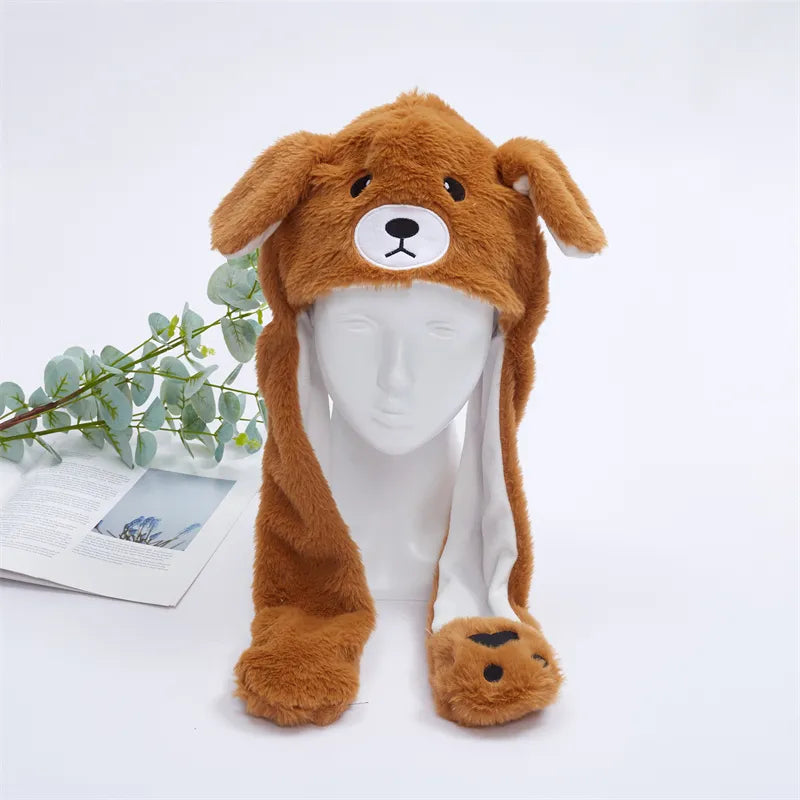 Interactive Bunny Ears Hat for Kids and Adults – Cute Plush Hat with Moving Ears for Play, Costumes and Gifts