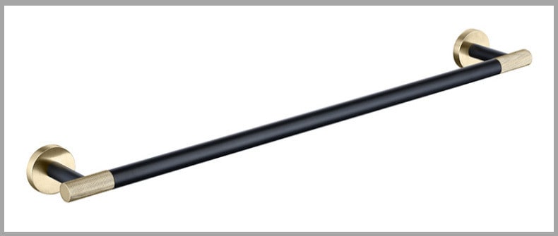 Brushed Gold Stainless Steel Double Bathroom Towel Bar Wall Mounted - Image 2