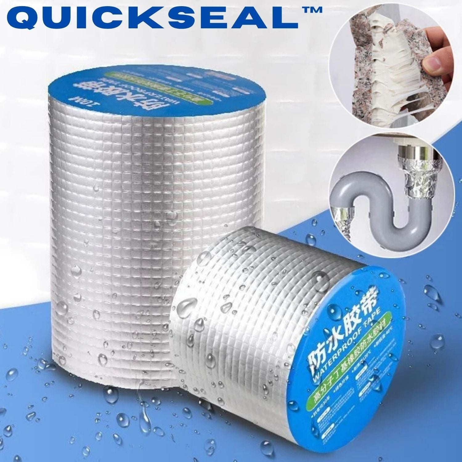 Butyl Tape Pipes Concrete Cracks Metal Waterproof Adhesive Sealing Aluminum Foil - Image 1